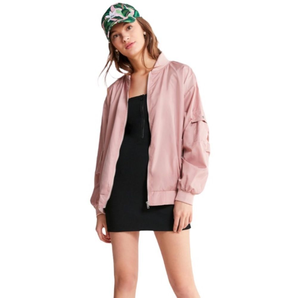 Urban Outfitters Oversized Pink Bomber Jacket